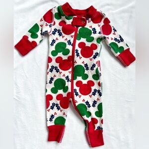 Hanna Andersson Mickey Mouse Holiday Sleeper 0-3 months